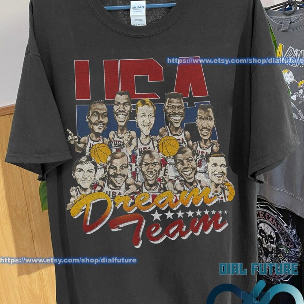 Vintage Style 1992 Usa Dream Team Shirt , Nba Basketball Sh